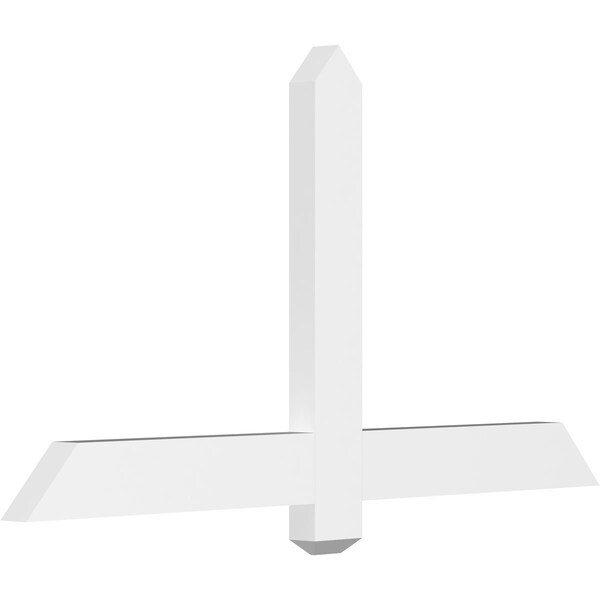 Ekena Millwork Eugene Architectural Grade PVC Gable Bracket, 48"W x 26"H x 2"D x 4"F, 13/12 Pitch GBP048X26X0204EUG00 - main